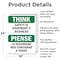 Signmission Safety Culture Sign, 18 in Width, Aluminum, Rectangle, Bilingual OS-2PACK-TS-A-1824-L-11866 - alternate 7